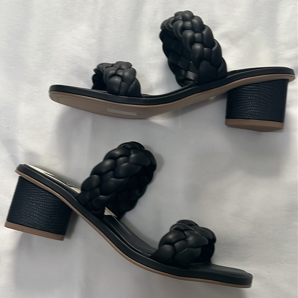 NWOB Dolce Vita Ronin Braided Sandals with Croc Embossed Heel - Picture 2 of 9